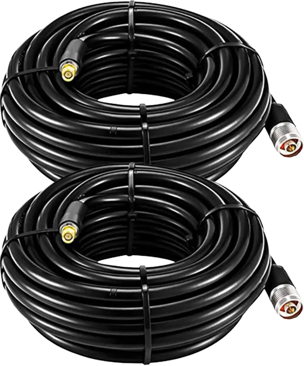  Kingsignal кабельная сборка (Джампер) SMA(male)-N(male) 10 метров 5D-FB (комплект из 2 кабелей)