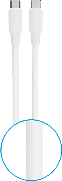 Дата-кабель ENE BRO USB-C - USB-C PD 60W, 2 м белый