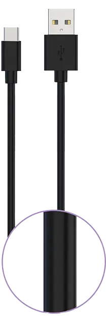 Дата-кабель ENE CONNECT USB-A - USB-C 2.4A, 1 м черный