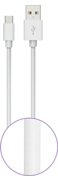 Дата-кабель ENE CONNECT USB-A - USB-C 2.4A, 1 м белый