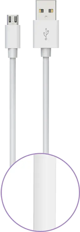 Дата-кабель ENE CONNECT USB-A - microUSB 2.4A, 1 м белый