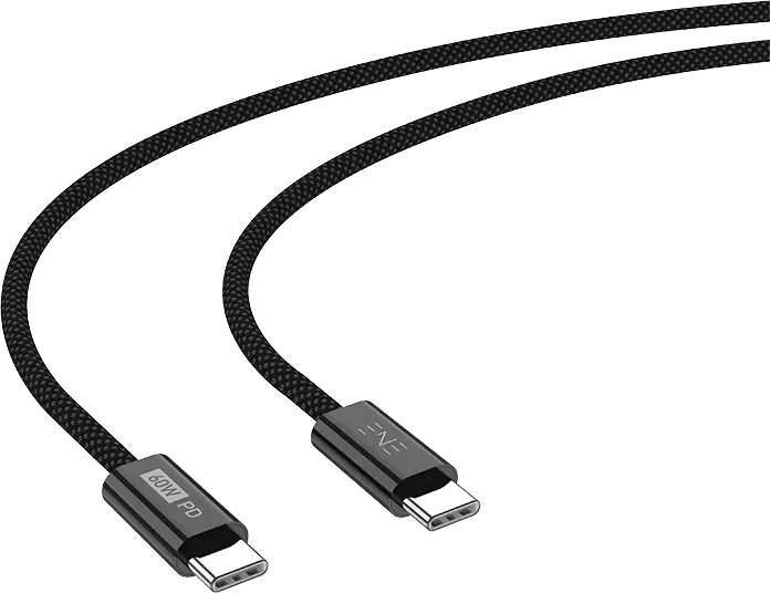 Дата-кабель ENE INTRO USB-C - USB-C PD 60W, 1 м черный