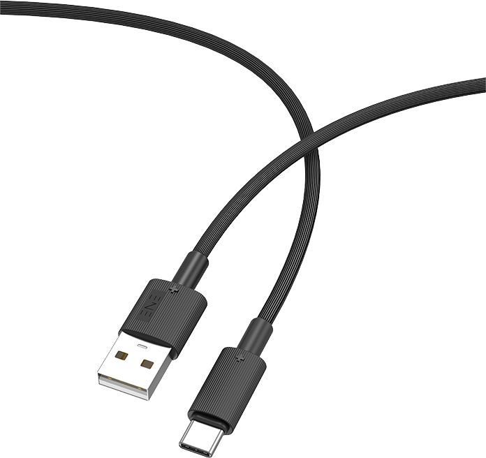 Дата-кабель ENE PLUS USB-A - USB-C 2.4A, 1 м черный