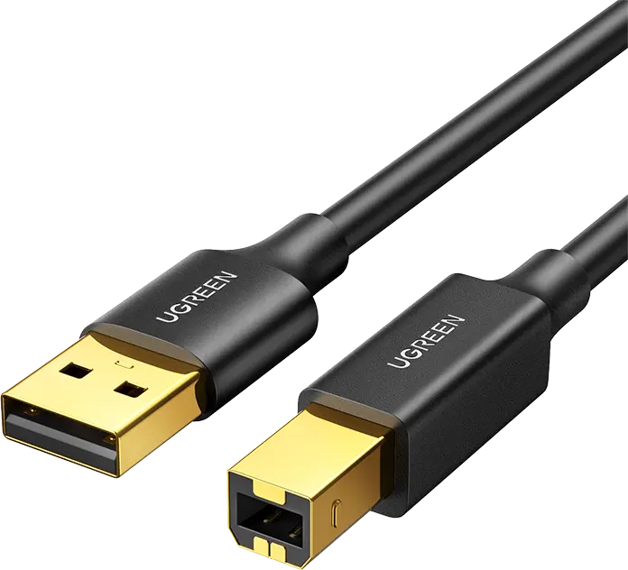 Дата-кабель Ugreen US135 USB Type-A - USB Type-B (3 м, черный)