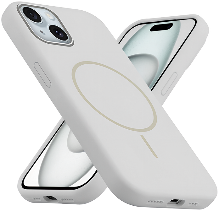  Чехол Bingo Silicone Magnetic для Apple iPhone 15 белый