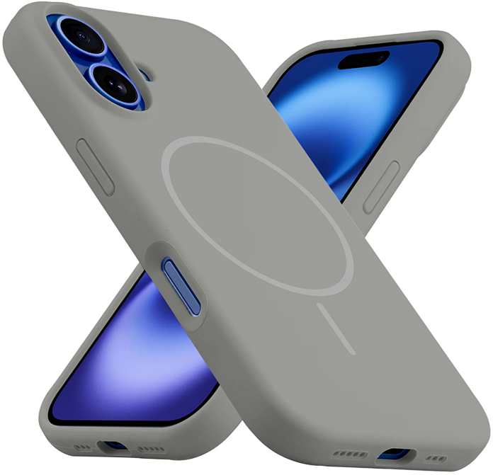  Чехол Bingo Silicone Magnetic для Apple iPhone 16 серый