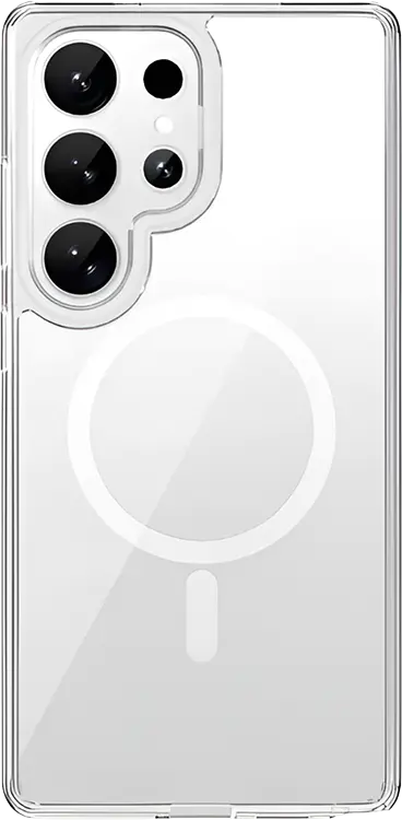  Чехол-накладка силиконовая Magsafe для Samsung Galaxy S26 Ultra прозрачный