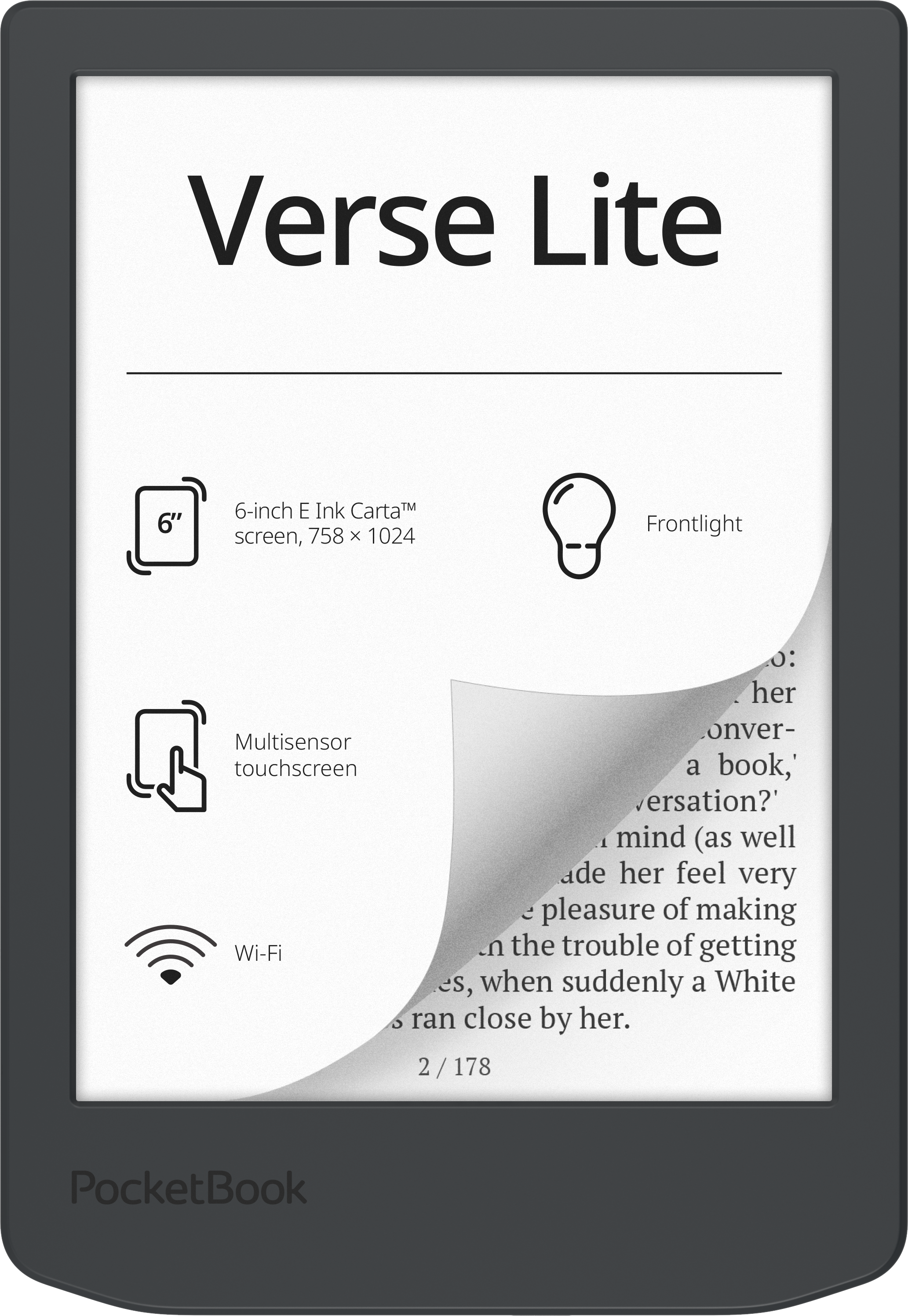 Электронная книга PocketBook 619 Verse Lite [PB619-T-CIS] черный