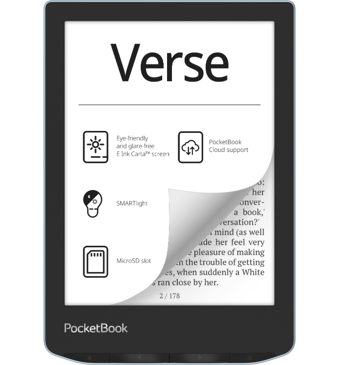 Электронная книга PocketBook 629 Verse [PB629-2-CIS] голубой