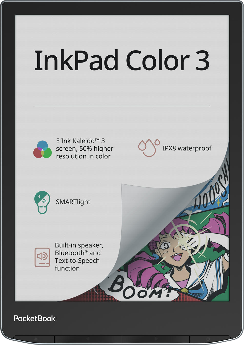 Электронная книга PocketBook 743K3 InkPad Color 3 [PB743K3-1-CIS] серый
