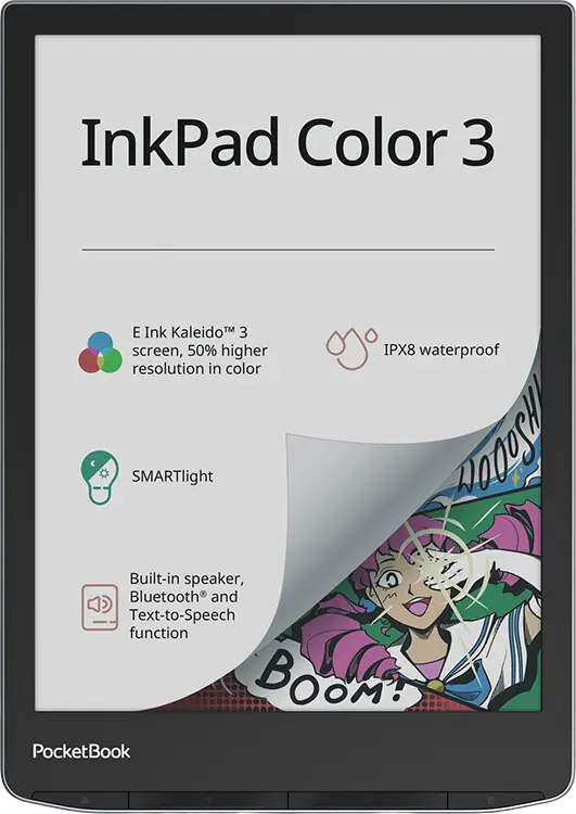 Электронная книга PocketBook 743K3 InkPad Color 3 [PB743K3-1-CIS] серый