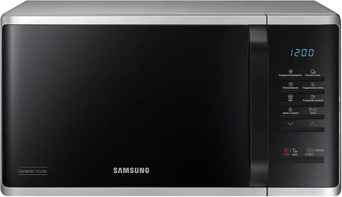 Микроволновая печь Samsung Соло MS23K3513AS, 23 л серебристый