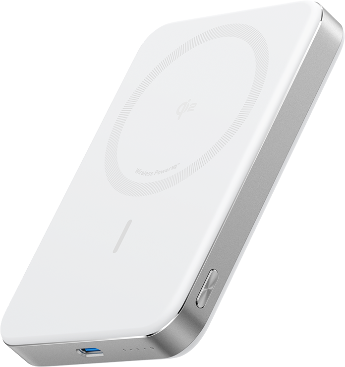 Портативное зарядное устройство Anker MagGo Power Bank 10000 мАч, Ultra-Slim белый [A1664]