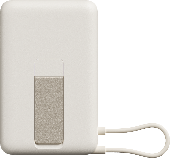 Портативное зарядное устройство Xiaomi Magnetic Power Bank 10000 бежевый со встроенным кабелем [WPB1007Z]