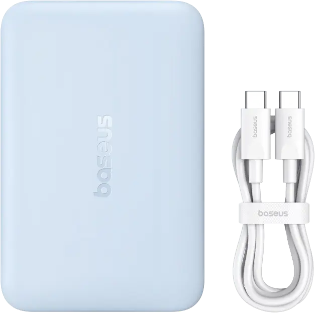 Портативное зарядное устройство Baseus EnerFill FM11 Ultra-Mini Magnetic Power Bank 10000 мАч 22.5 Вт голубой