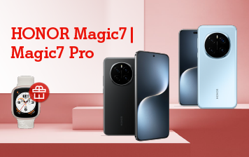 Карточка Акции Покупайте HONOR Magic7 или HONOR Magic7 Pro и получайте смарт-часы всего за 10 копеек в А1