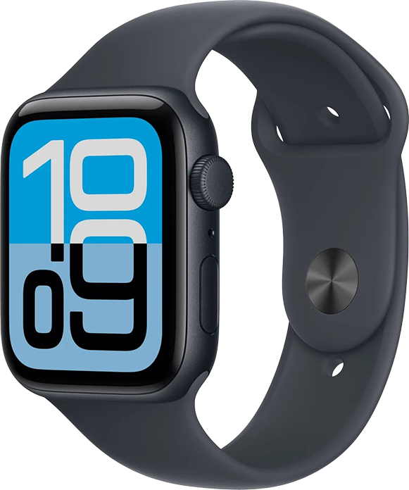 Умные часы Apple Watch SE 3 44 мм (GPS), ремешок M/L [A3325] полуночный черный