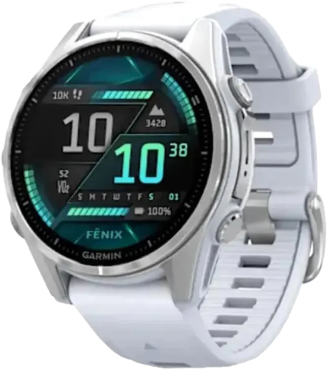 Умные часы Garmin Fenix 8 43 mm, AMOLED серебристый белый