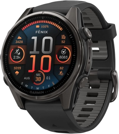 Умные часы Garmin Fenix 8 51 mm, AMOLED серо-черный