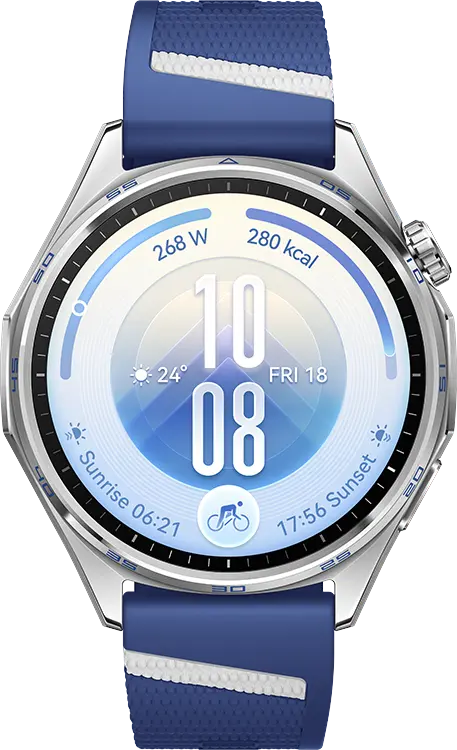 Умные часы HUAWEI WATCH GT 7 46 мм, синий ремешок из фторэластомера