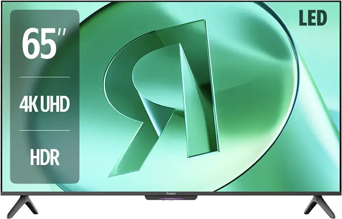 Телевизор Яндекс ТВ Станция Бейсик с Алисой на YaGPT 65 [YNDX-00077]