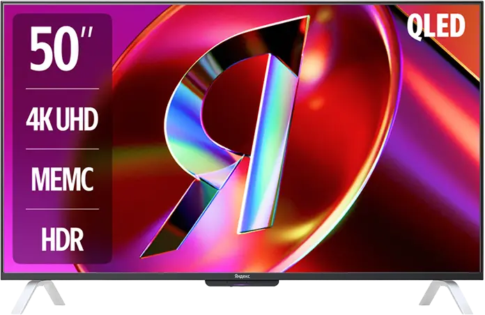 Телевизор Яндекс ТВ Станция с Алисой на YandexGPT QLED 4K UHD 50 [YNDX-00094]